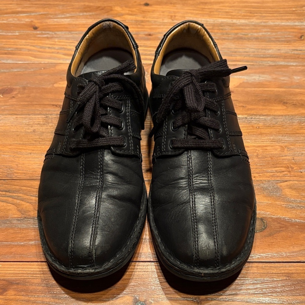 Clarks Touareg Vibe Leather Lace-Up Oxfords – Men’s Size 9 – Black - Picture 2 of 8